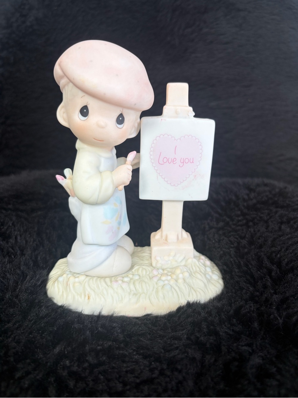 Precious Moments Special Ed Loving You Dear Valentine PM-873 1986 Porcelain 5in